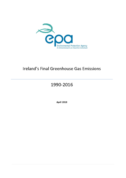 Irelands GHG Emissions 2016